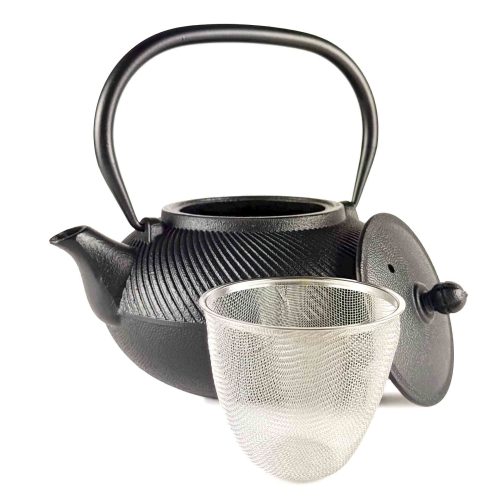 Kurotama Black Cast Iron Teapot 1000 ml with Stainless Steel Infuser