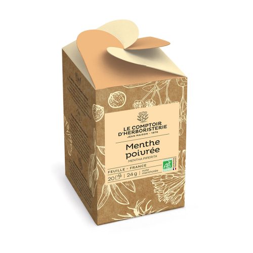 Organic Peppermint Tea – Refreshing Herbal Infusion, 20 Tea Bags