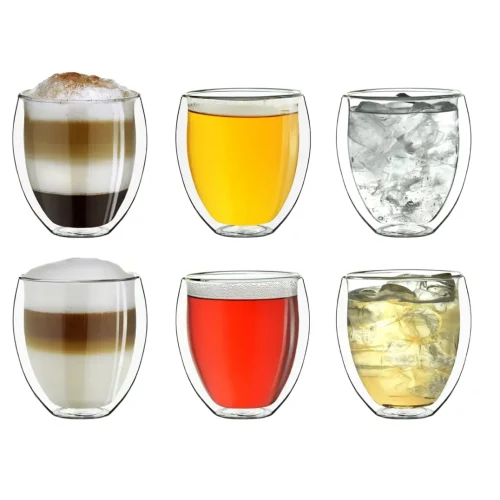 Double-Walled Thermal Glasses – 250 ml, Set of 6