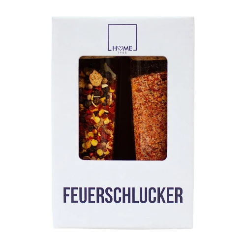La Vitro Fire Eater Salt Box – Coarse & Fine Gourmet Salt Set