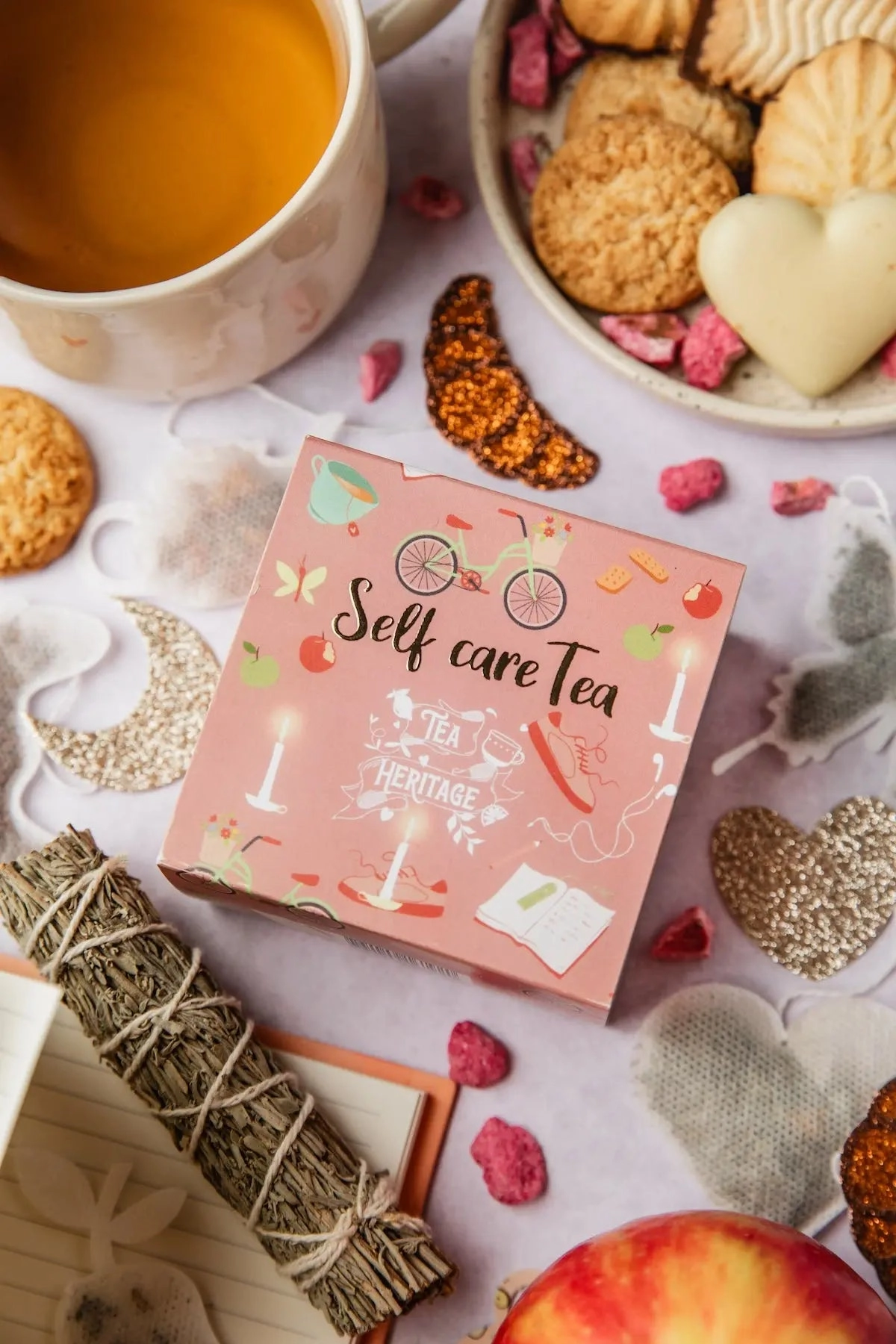 Self Care Organic Tea Gift Box – 10 Handcrafted Sachets - Image 2