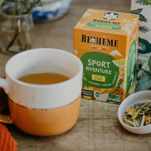 Biohême Organic Sport Adventure Herbal Infusion – Ginger, Turmeric & Lemon