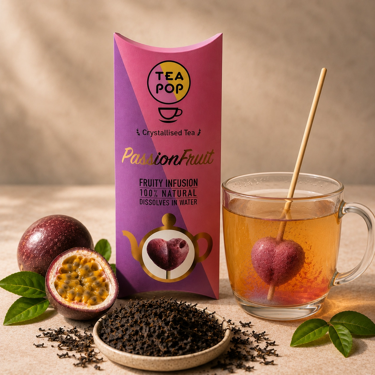 TEA-POP Passion Fruit Green Tea Stick – 5g