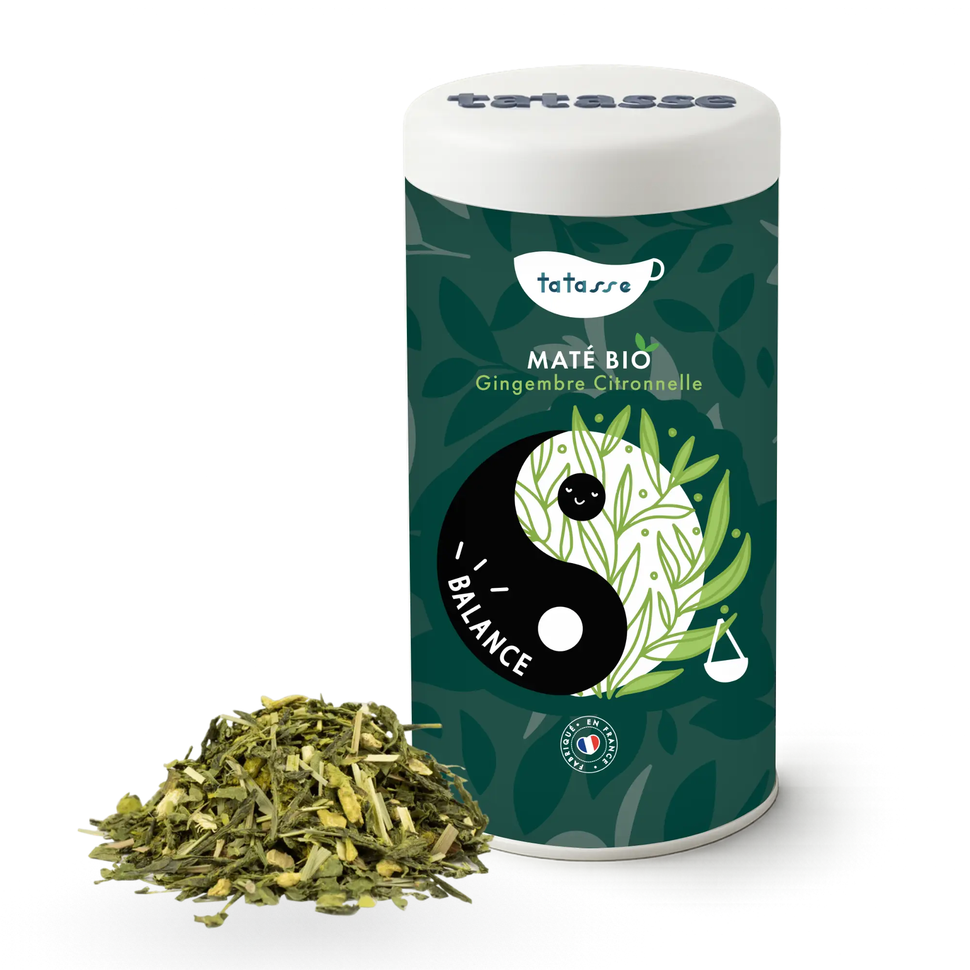 Tatasse Balance Organic Yerba Mate, Ginger & Lemon Tea – 90g