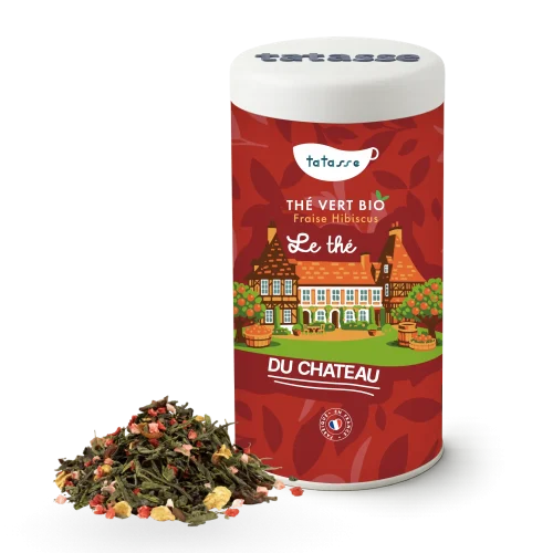 Tatasse Thé du Château Organic Strawberry & Hibiscus Green Tea