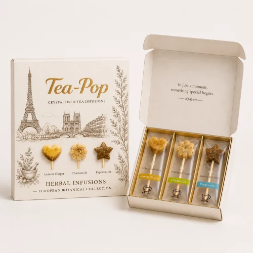 Tea-Pop European Café Herbal Tea Sticks Gift Box – 6 Sticks