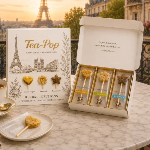 Tea-Pop European Café Herbal Tea Sticks Gift Box – 6 Sticks