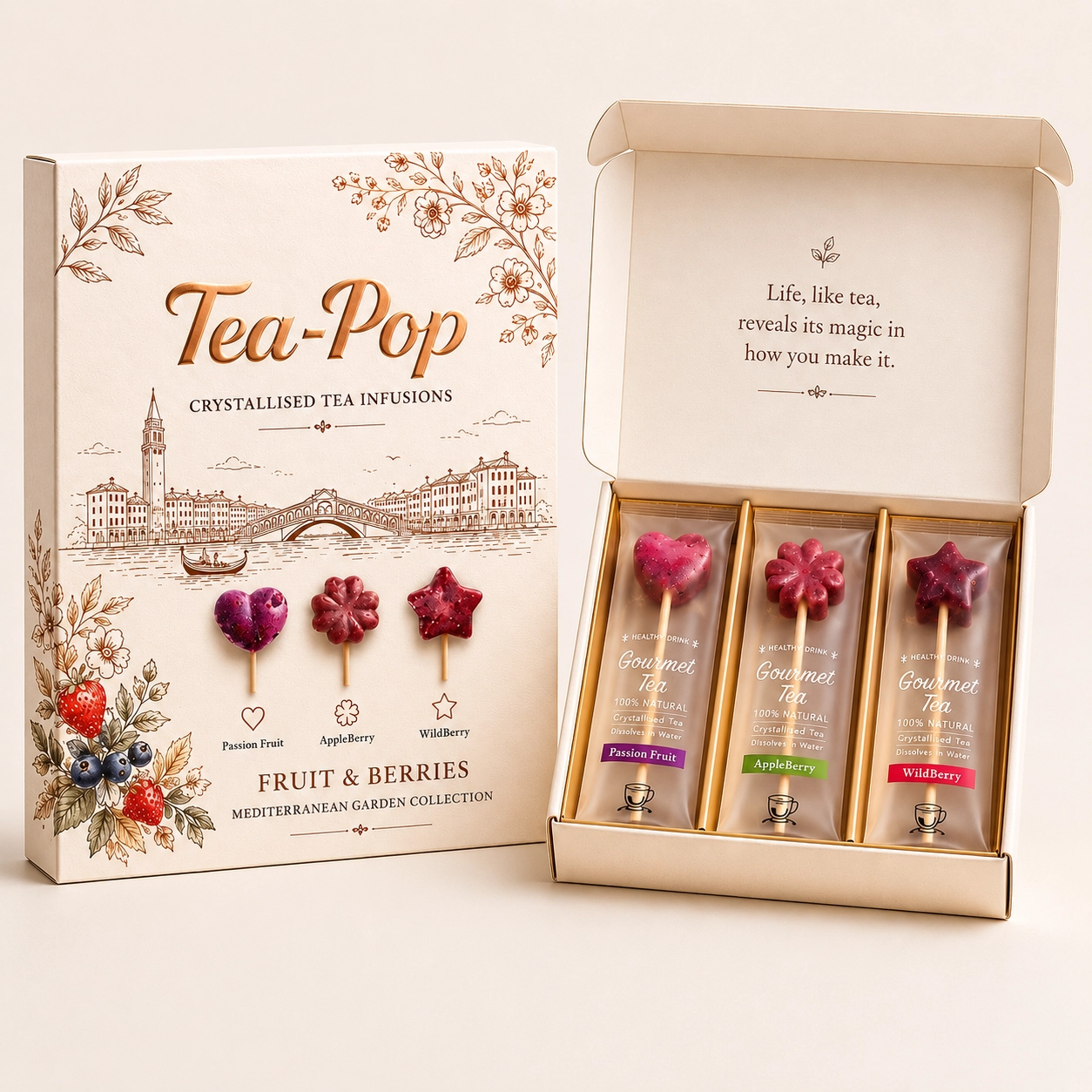 Tea-Pop Fruit & Berries Tea Gift Box – 6 Tea Sticks - Image 2