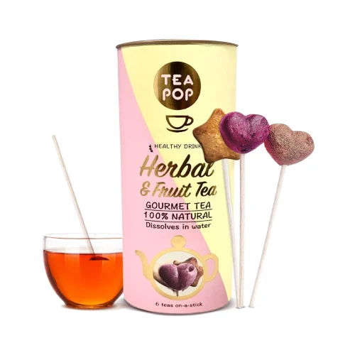 Tea-Pop Herbal & Fruit Tea Sticks Gift Tube – 6 Sticks
