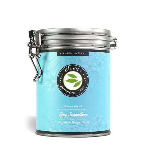 Alveus Spa Sensation Grapefruit & Ginger Green Tea Blend – 150 g Tin