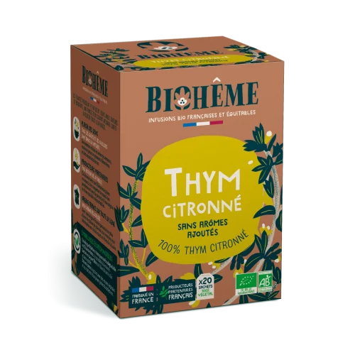 Biohême Organic Lemon Thyme Herbal Infusion – 20 Tea Bags