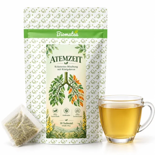 Biomatea Atemzeit Mullein Herbal Tea – 30 Tea Bags