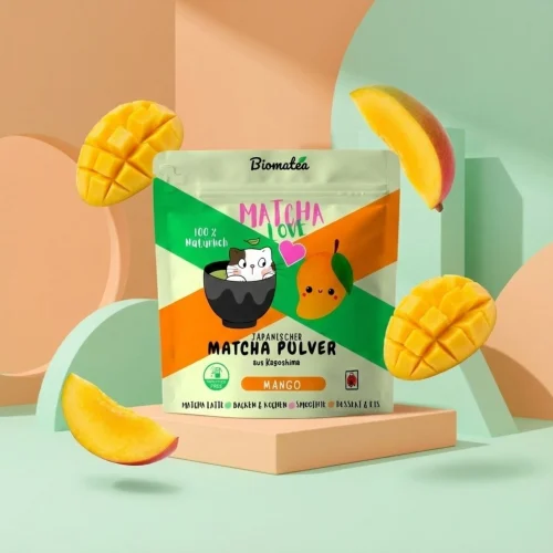 Biomatea Mango Matcha Powder with Real Mango – 50g
