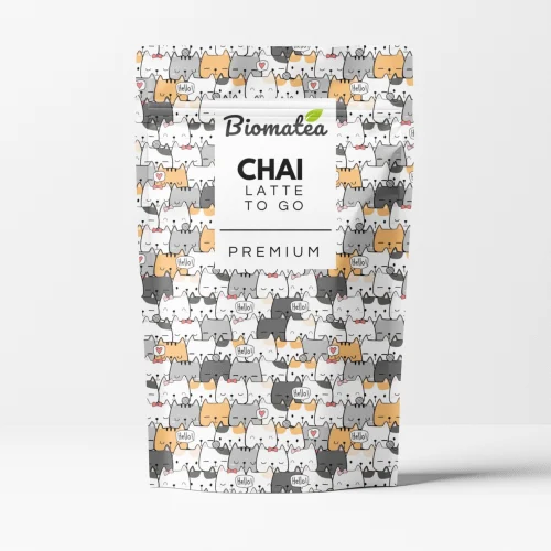 Biomatea Organic Chai Latte Powder – Black Tea & Spices, 100g