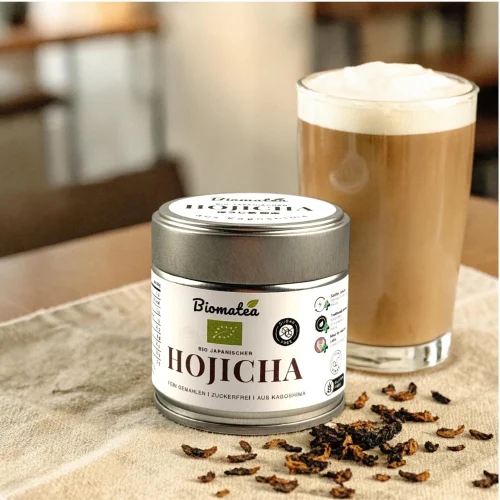 Biomatea Organic Hojicha – Roasted Japanese Green Tea Powder, 40g