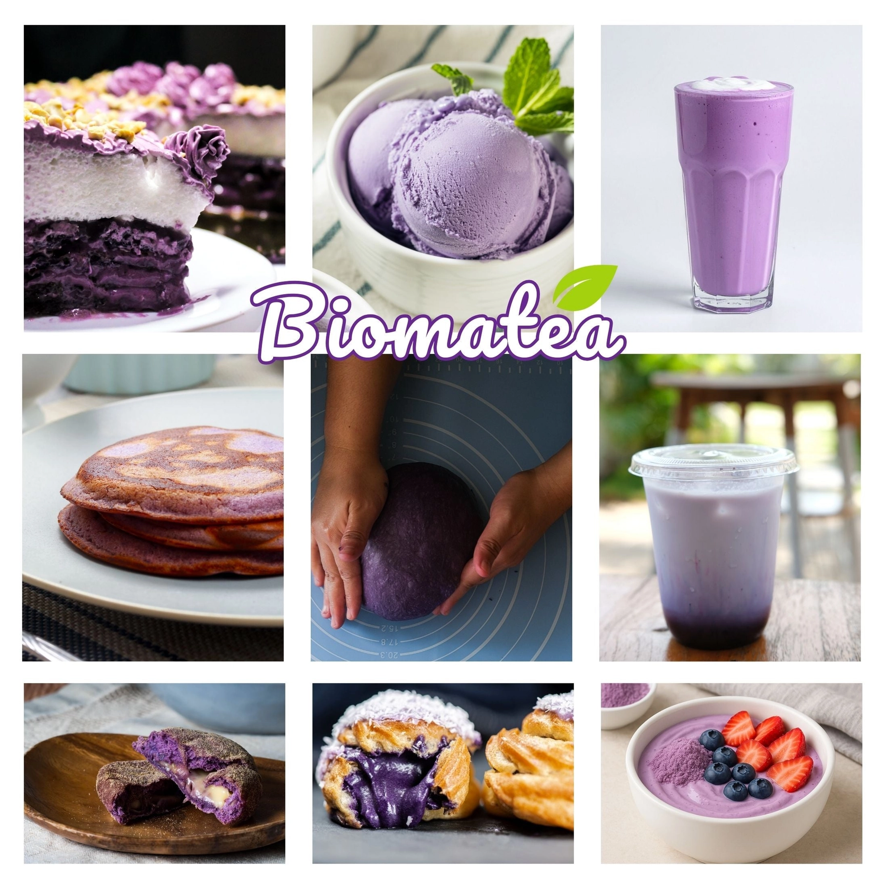Biomatea Velvet Dream Ube Latte & Bubble Tea Mix – 200 g - Image 3