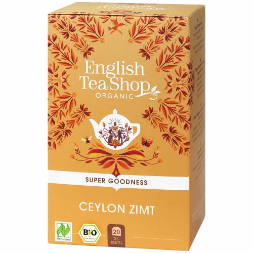 English Tea Shop Organic Ceylon Cinnamon Tea – Naturland, 20 Tea Bags