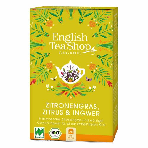 English Tea Shop Organic Lemongrass, Citrus & Ginger Tea – 20 Tea Bags
