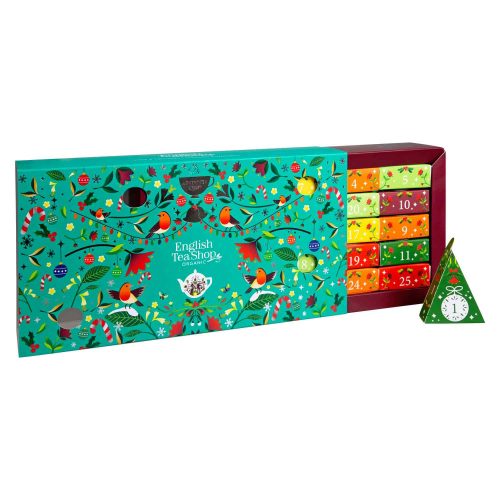 English Tea Shop Organic Tea Advent Calendar “Christmas Vibes Only” – 25 Pyramid Bags