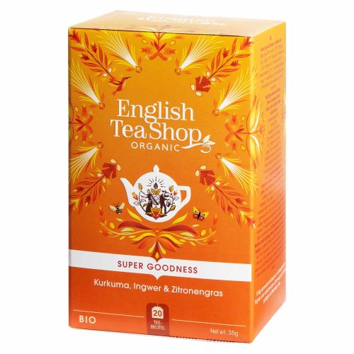 English Tea Shop Organic Turmeric, Ginger & Lemongrass Tea – 20 Tea Bags