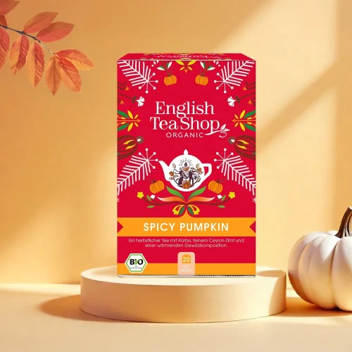 English Tea Shop Spicy Pumpkin Organic Herbal Tea – 20 Tea Bags