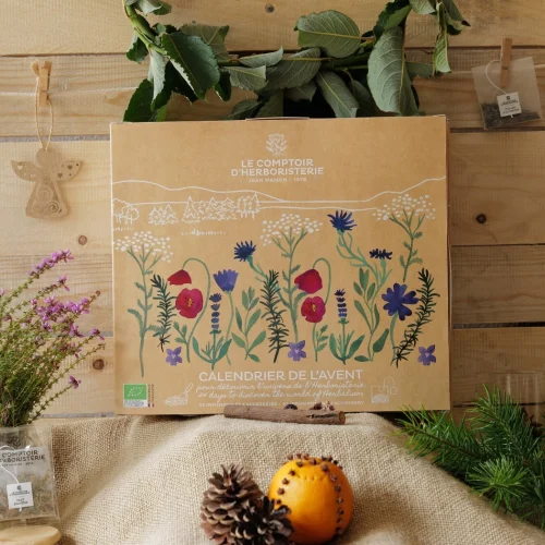Le Comptoir d’Herboristerie Herbal Infusion Advent Calendar – 24 Days, French Edition