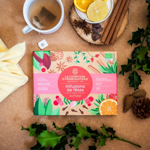 Le Comptoir d’Herboristerie Organic Christmas Infusion Gift Set – 30 Tea Bags