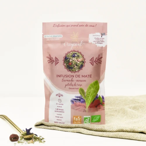 Original Mate Organic Lavender Yerba Mate with Mallow & Rose – 70 g