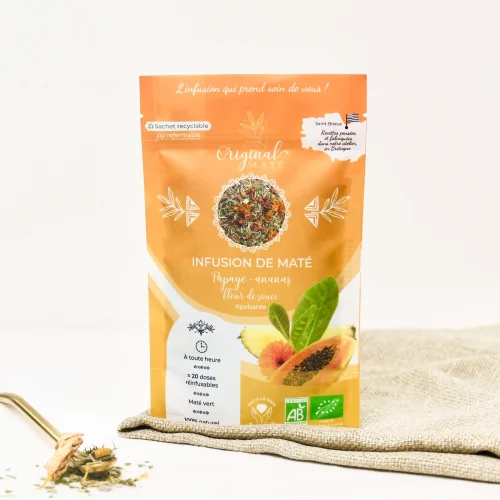 Original Mate Organic Papaya & Pineapple Yerba Mate – 70 g