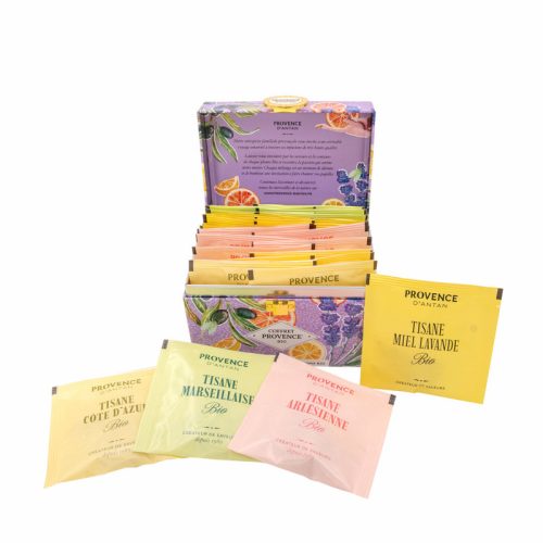 Provence d’Antan Organic Provence Herbal Tea Gift Tin – 20 Sachets