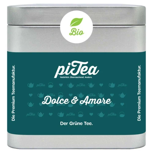 piTea Dolce & Amore – Organic Raspberry Green Tea, 75 g Tin
