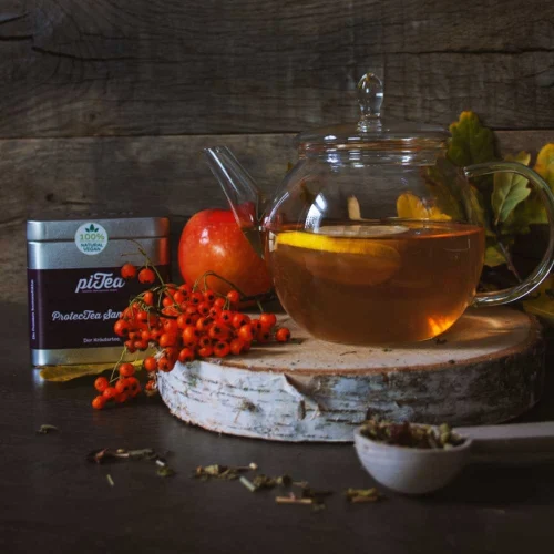 piTea ProtecTea Sea Buckthorn Herbal Tea – Apple Flavour, 50 g Tin