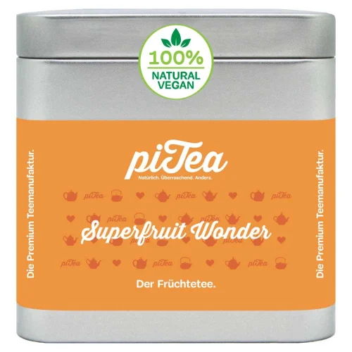 piTea Superfruit Wonder – Blueberry Fruit Tea, 100 g Tin
